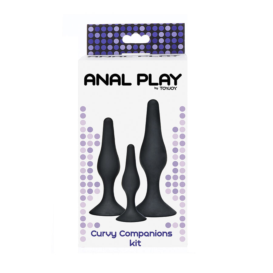TOYJOY - ANAL PLAY CURVY COMPANIONS PLUG ANAL 3 PIEZAS NEGRO - Imagen 3