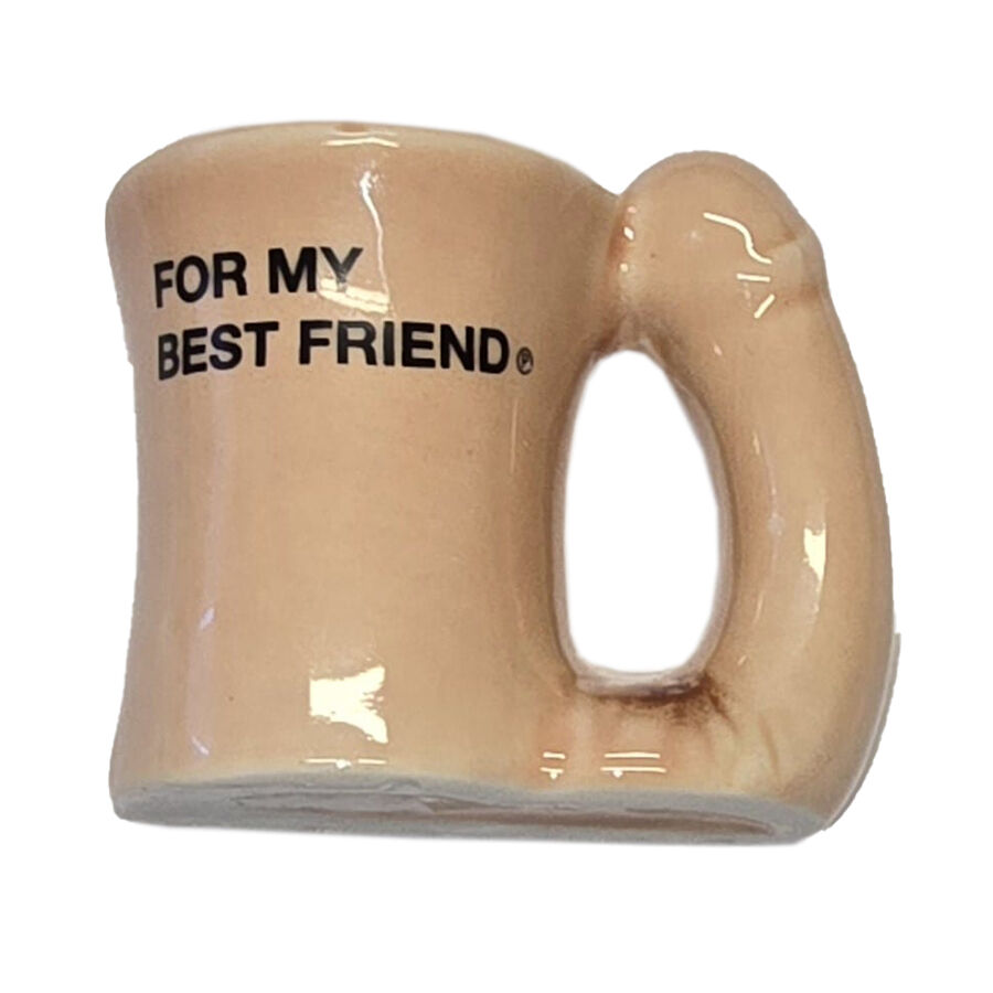 DIABLO PICANTE IMÁN TAZA CERÁMICA CON ASA DE PENE “FOR MY BEST FRIEND”