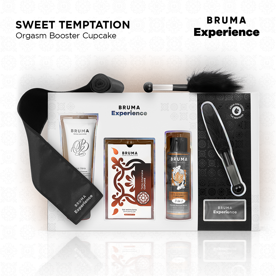 BRUMA XPERIENCE - KIT TENTACIÓN DULCE TARTA AMERICANA CON POTENCIADOR DE ORGASMOS - Imagen 2