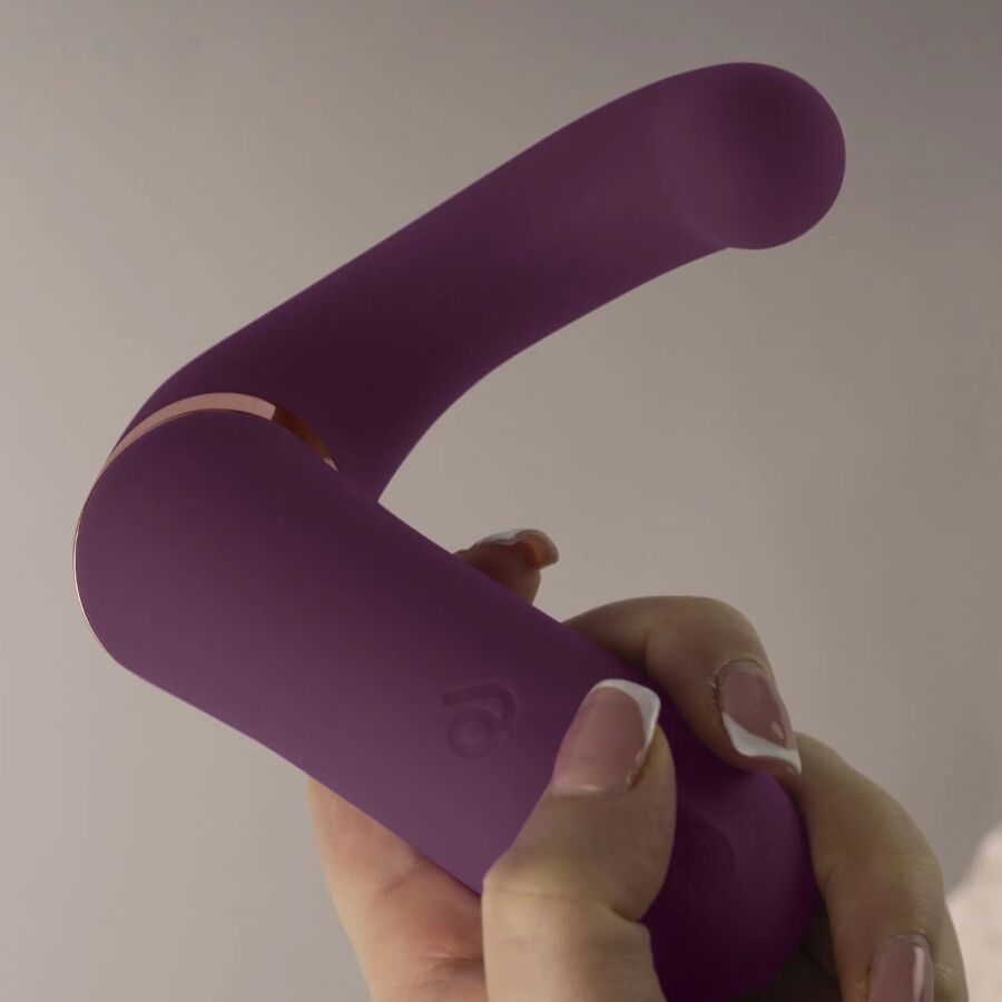 ROCKS- OFF - GEMINI VIBRADOR DUAL PUNTO G Y ESTIMULADOR CLÍTORIS MORADO - Imagen 4