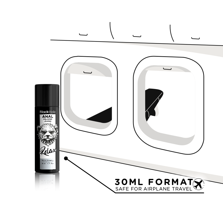 BLACK HOLE - ANAL RELAXING CON JOJOBA BASE SILICONA 30 ML - Imagen 5