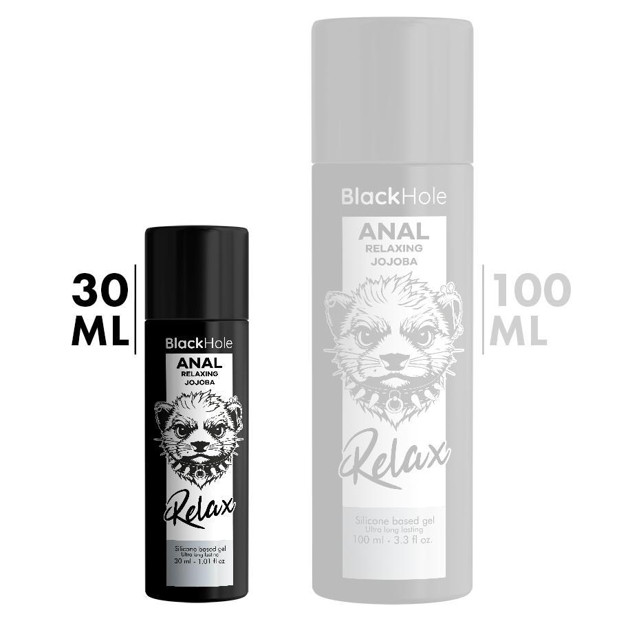 BLACK HOLE - ANAL RELAXING CON JOJOBA BASE SILICONA 30 ML - Imagen 2