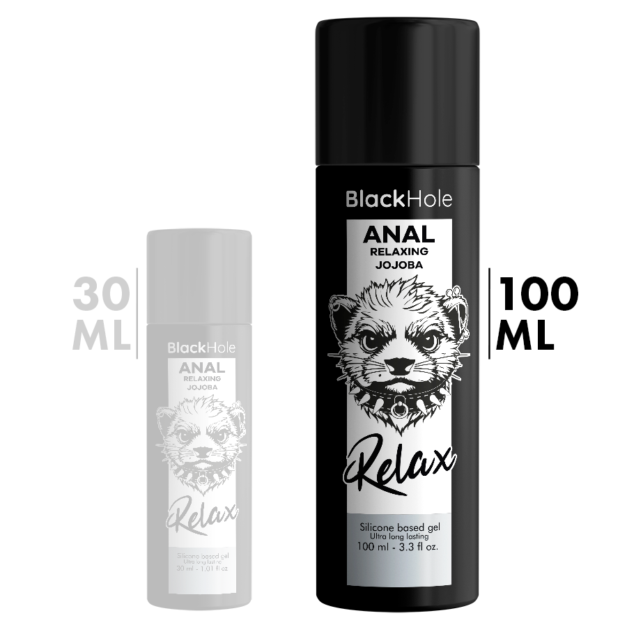 BLACK HOLE - ANAL RELAXING CON JOJOBA BASE SILICONA 100 ML - Imagen 2