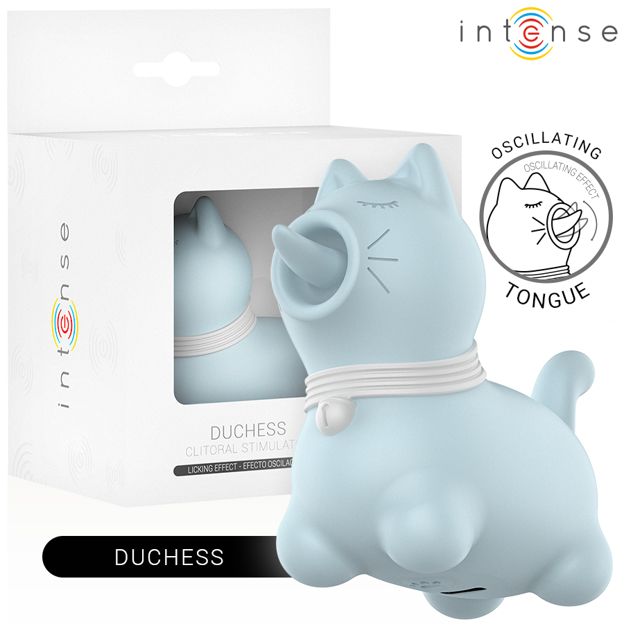 INTENSE - DUCHESS ESTIMULADOR CON LENGUA ROTATIVA 360 AZUL