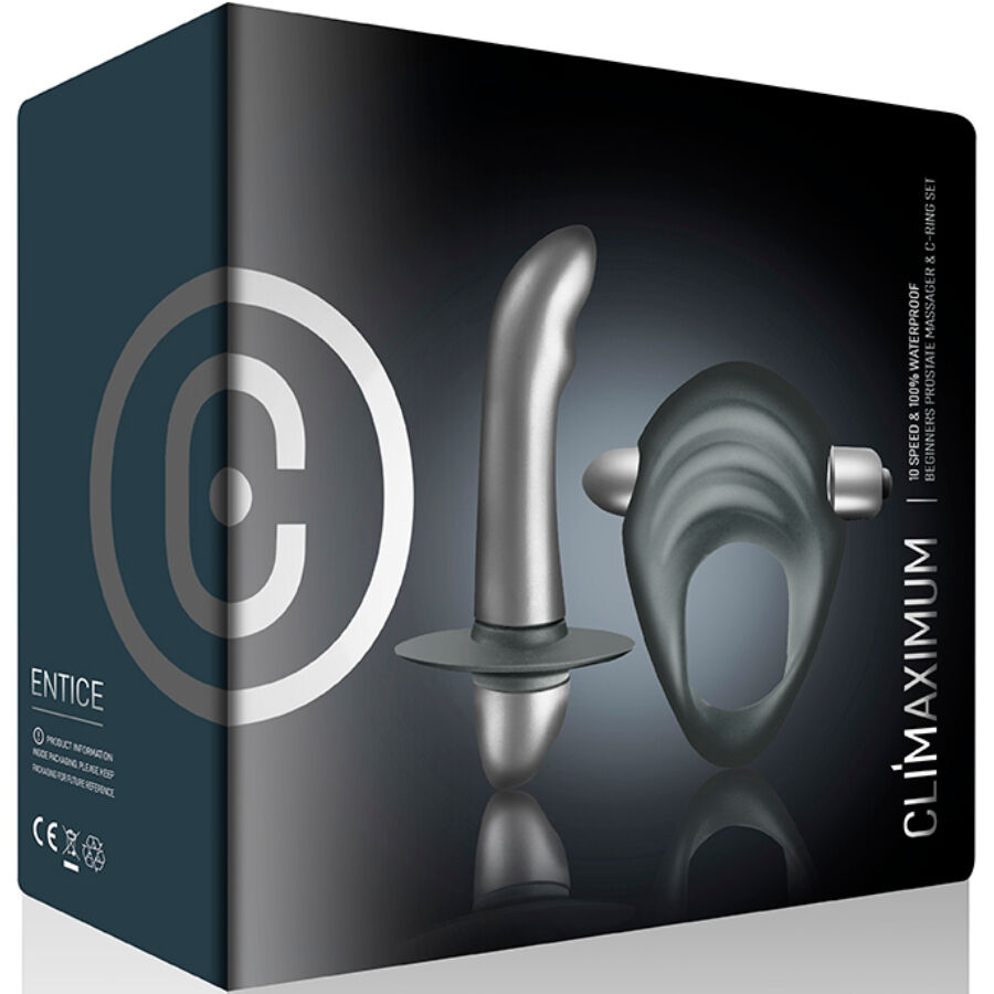 CLIMAXIMUM - ENTICE KIT ANILLO PARA PENE + VIBRADOR PRÓSTATA PRINCIPIANTES - Imagen 5