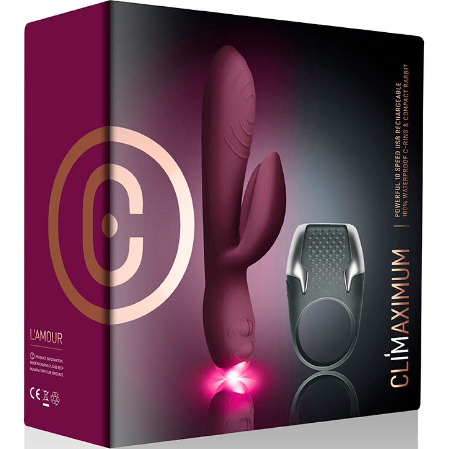 CLIMAXIMUM - LAMOUR KIT VIBRADOR RABBIT + ANILLO PENE LED - Imagen 4