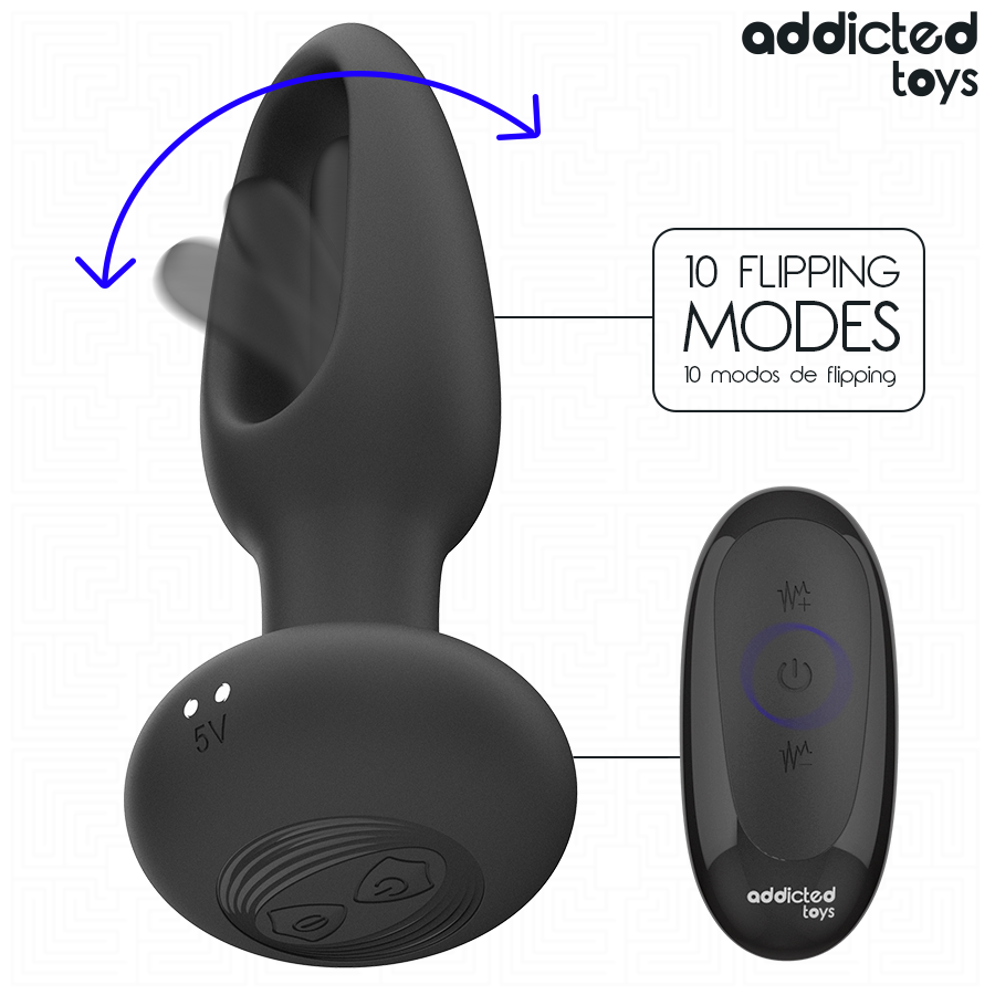ADDICTED TOYS - PLUG ANAL CON LENGUA VIBRADORA Y CONTROL REMOTO - Imagen 2