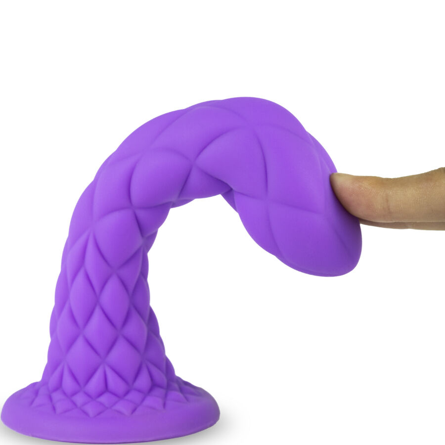 SILEXD - DREAMY DILDO FANTASY SILICONA LIQUIDA TERMOREACTIVO VIOLETA 18.5 CM - Imagen 4