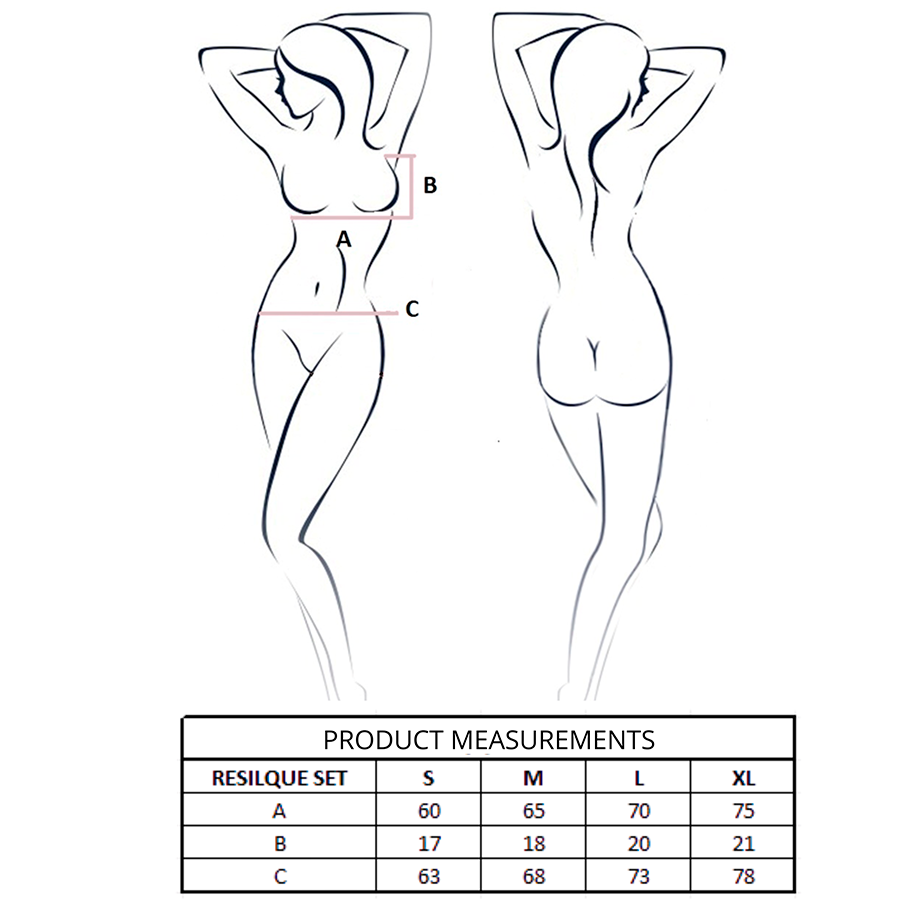 PASSION - RESILQUE SET SUJETADOR + TANGA BLANCO S/M - Imagen 4