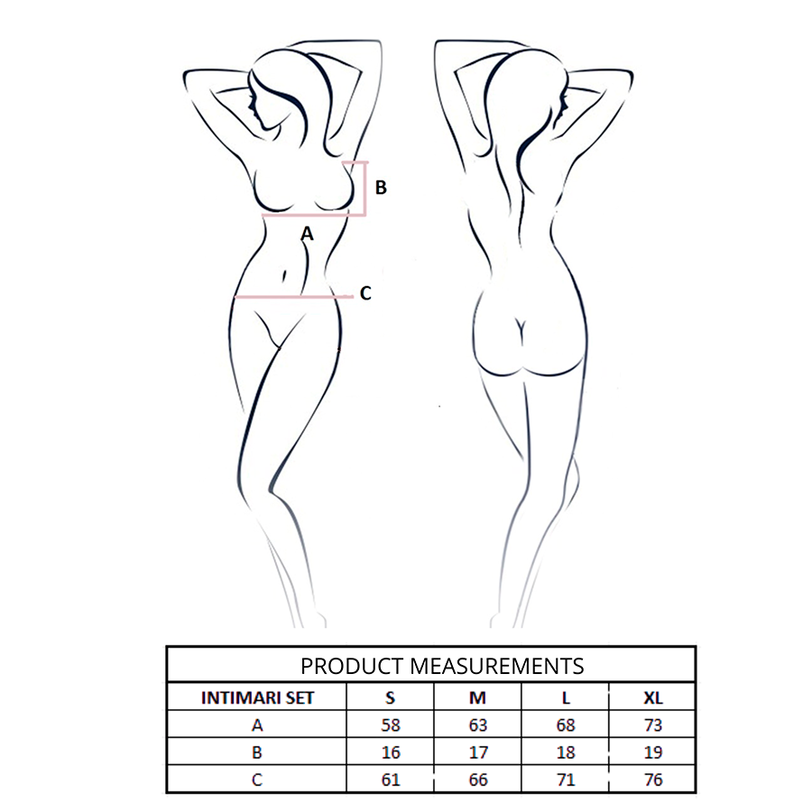 PASSION - INTIMARI SET SUJETADOR + BRAGAS ROSA S/M - Imagen 4