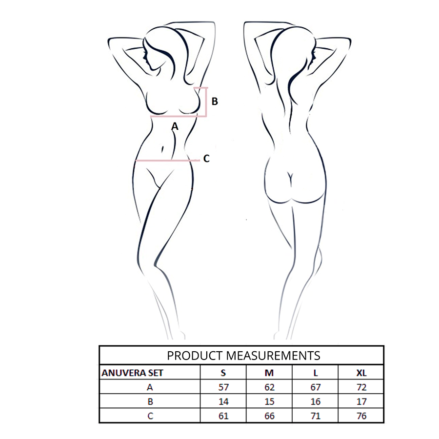 PASSION - ANUVERA SET SUJETADOR + TANGA BLANCO S/M - Imagen 4