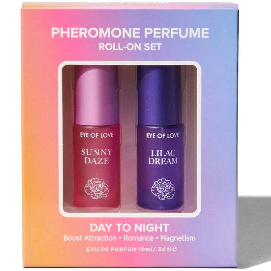EYE OF LOVE - BLOOM SET DE PERFUME ROLL-ON CON FEROMONAS DE DÍA A NOCHE 2 X 5 ML - Imagen 2