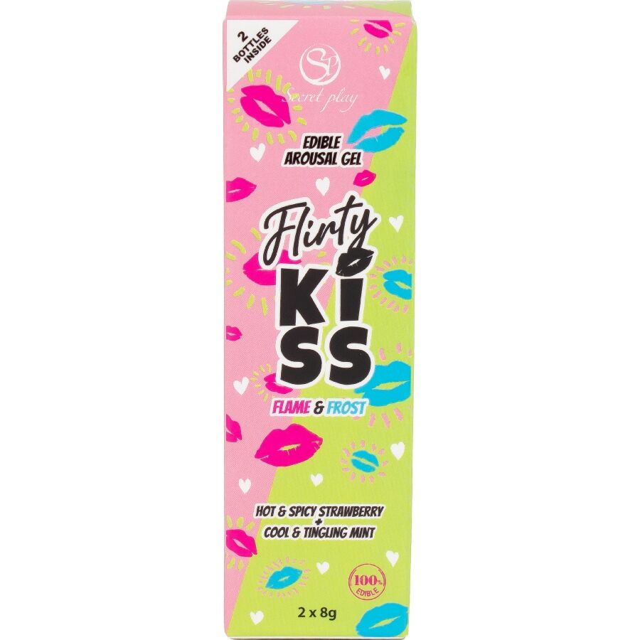 SECRETPLAY - FLIRTY KISS GELES CON EFECTOS SEXO ORAL FRESA MENTA 2 x 8 GR - Imagen 5