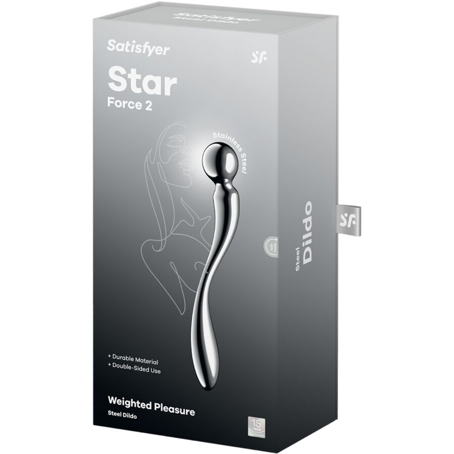 SATISFYER - STAR FORCE 2 DILDO ACERO INOXIDABLE DOBLE USO - Imagen 5