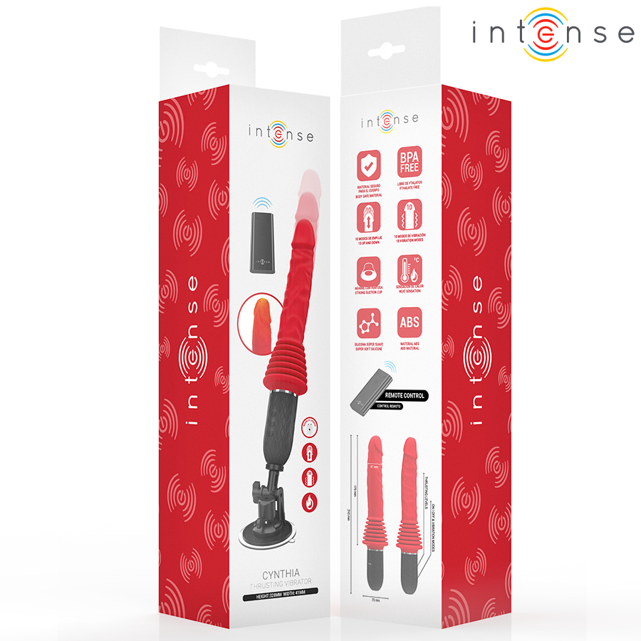 INTENSE - CYNTHIA VIBRADOR THRUSTING CONTROL REMOTO CON CALOR - Imagen 4