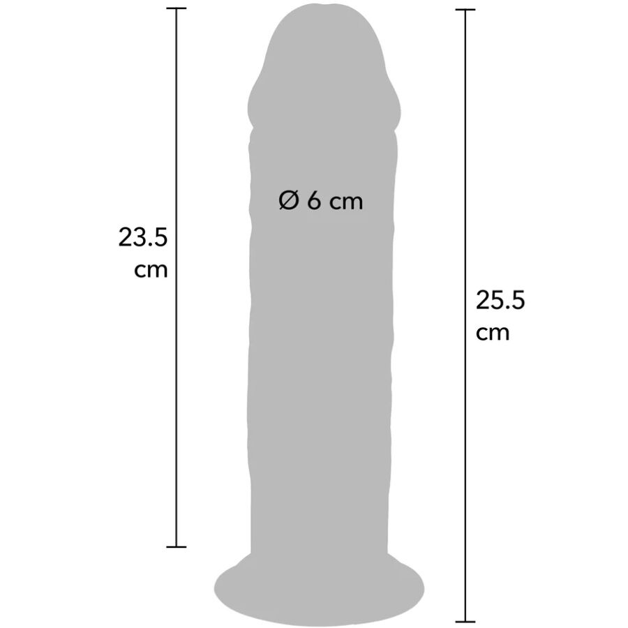 GET REAL - DILDO DELUXE DONG GRUESO DE DOBLE DENSIDAD TPE 25.5 CM - Imagen 4