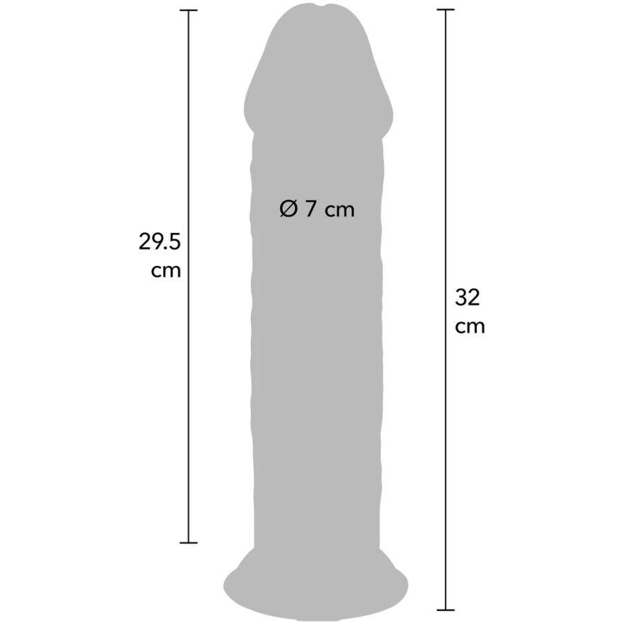 GET REAL - DILDO DELUXE DONG GRUESO DE DOBLE DENSIDAD TPE 32 CM - Imagen 4