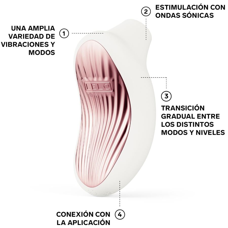 LELO - SONA 3 MASAJEADOR SÓNICO DE CLÍTORIS BLANCO - Imagen 4
