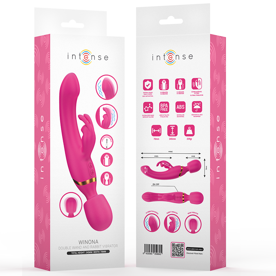 INTENSE - WINONA DOBLE VIBRADOR RABBIT WAND - Imagen 4