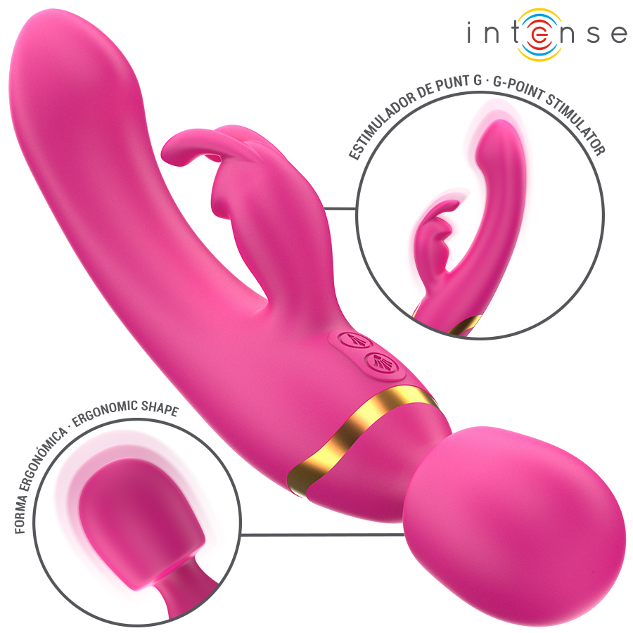 INTENSE - WINONA DOBLE VIBRADOR RABBIT WAND - Imagen 3